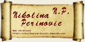 Nikolina Perinović vizit kartica